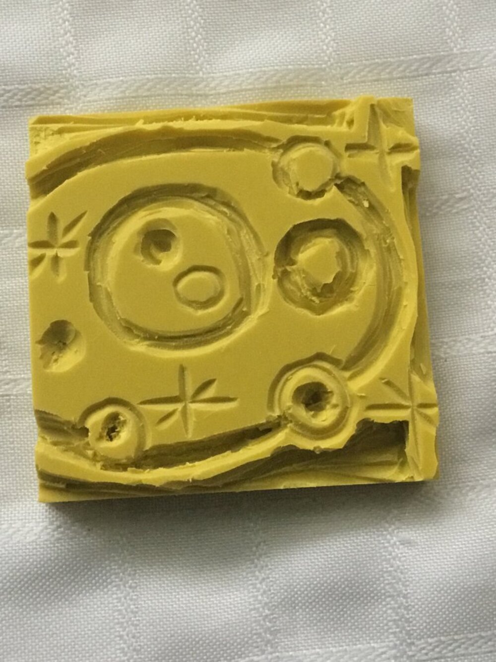 Two sides hand made rubber stamp